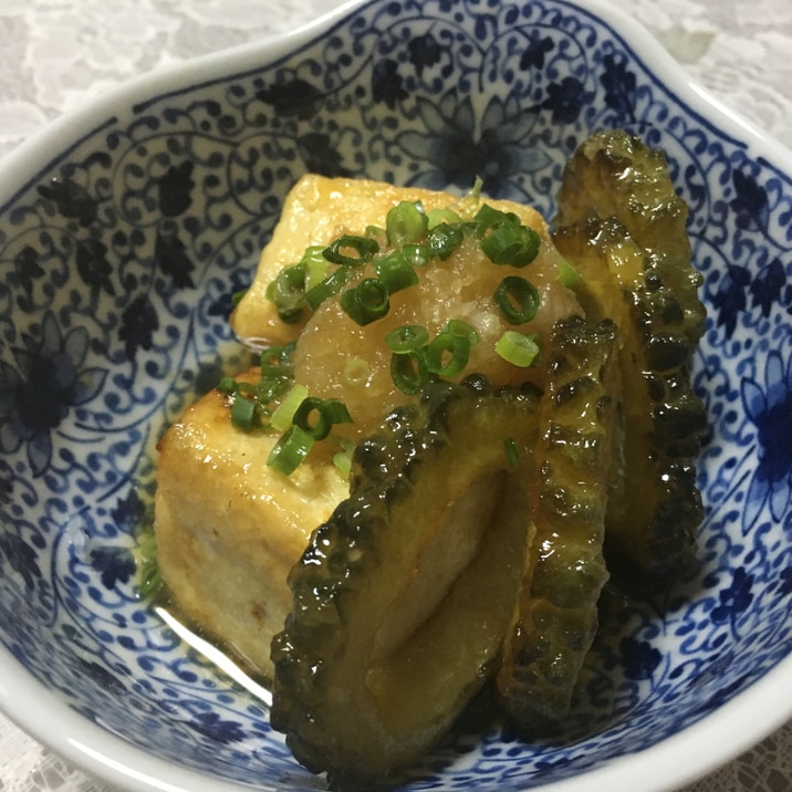 麺つゆで簡単！豆腐とゴーヤの揚げ出し